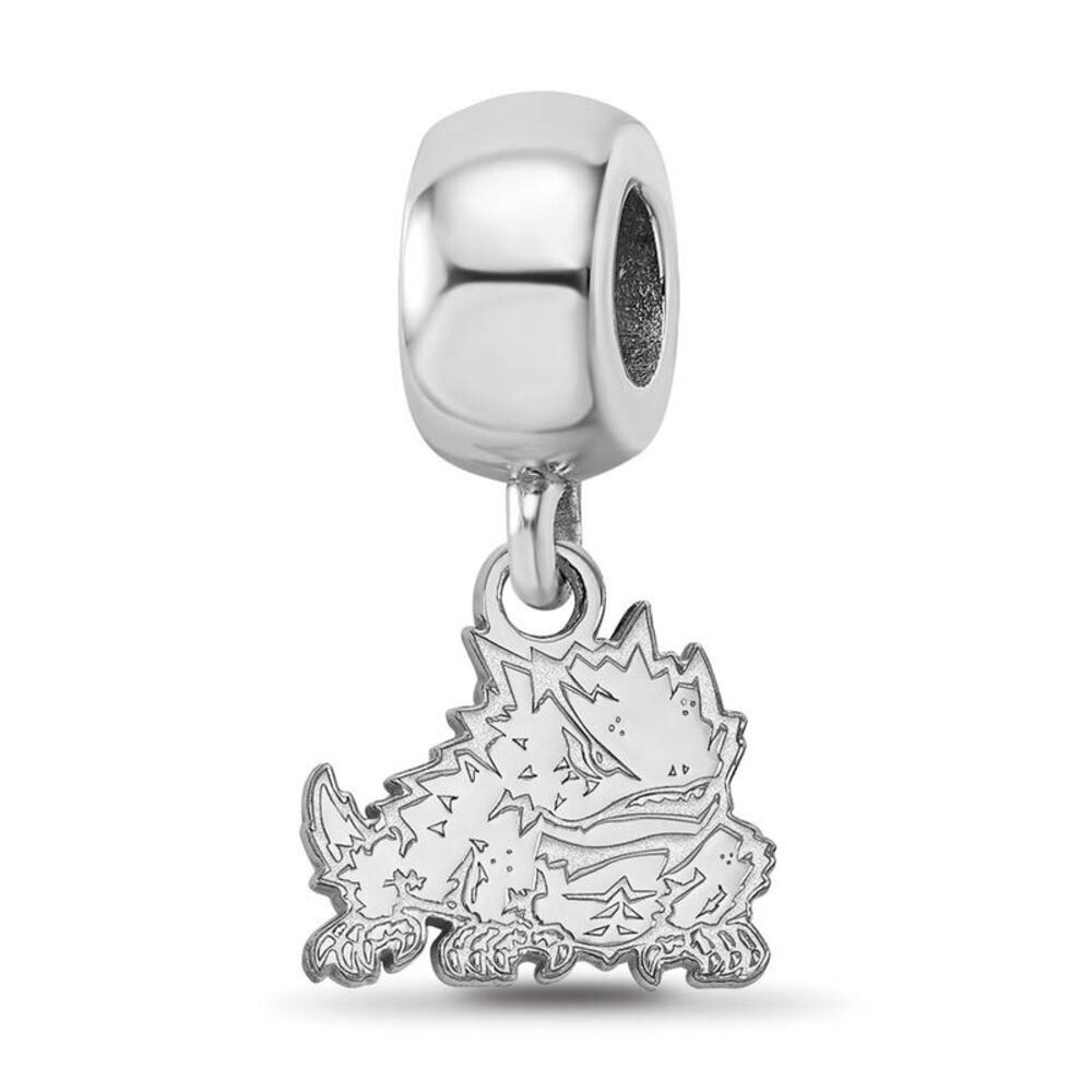 Sterling Silver Texas Christian University XS Dangle Bead Charm